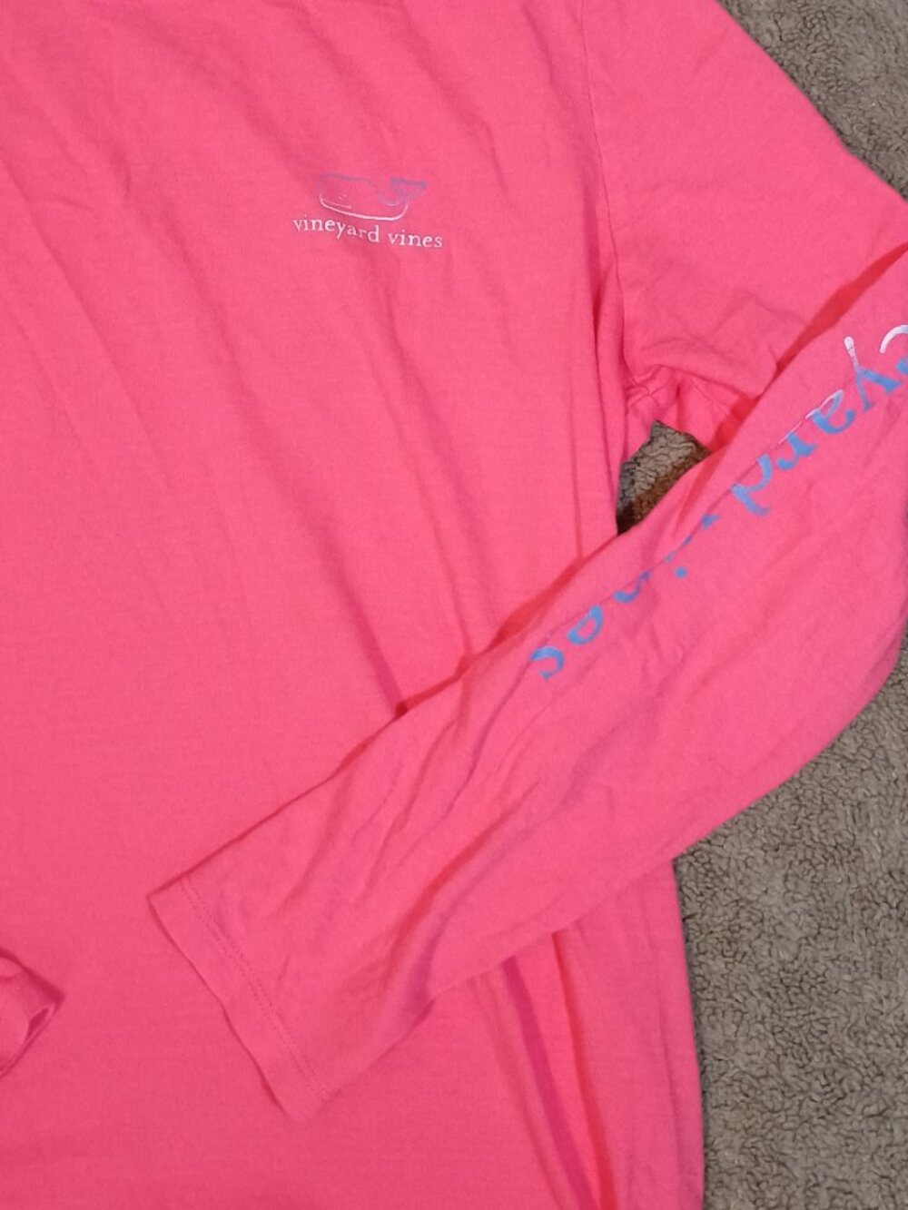Vineyard Vines/Long Sleeve Shirt/Womens Large/Coral Pink/Preppy Coastal Grandma - Picture 7 of 9